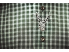 Pánská košile krátký rukáv,zelená kostkovaná